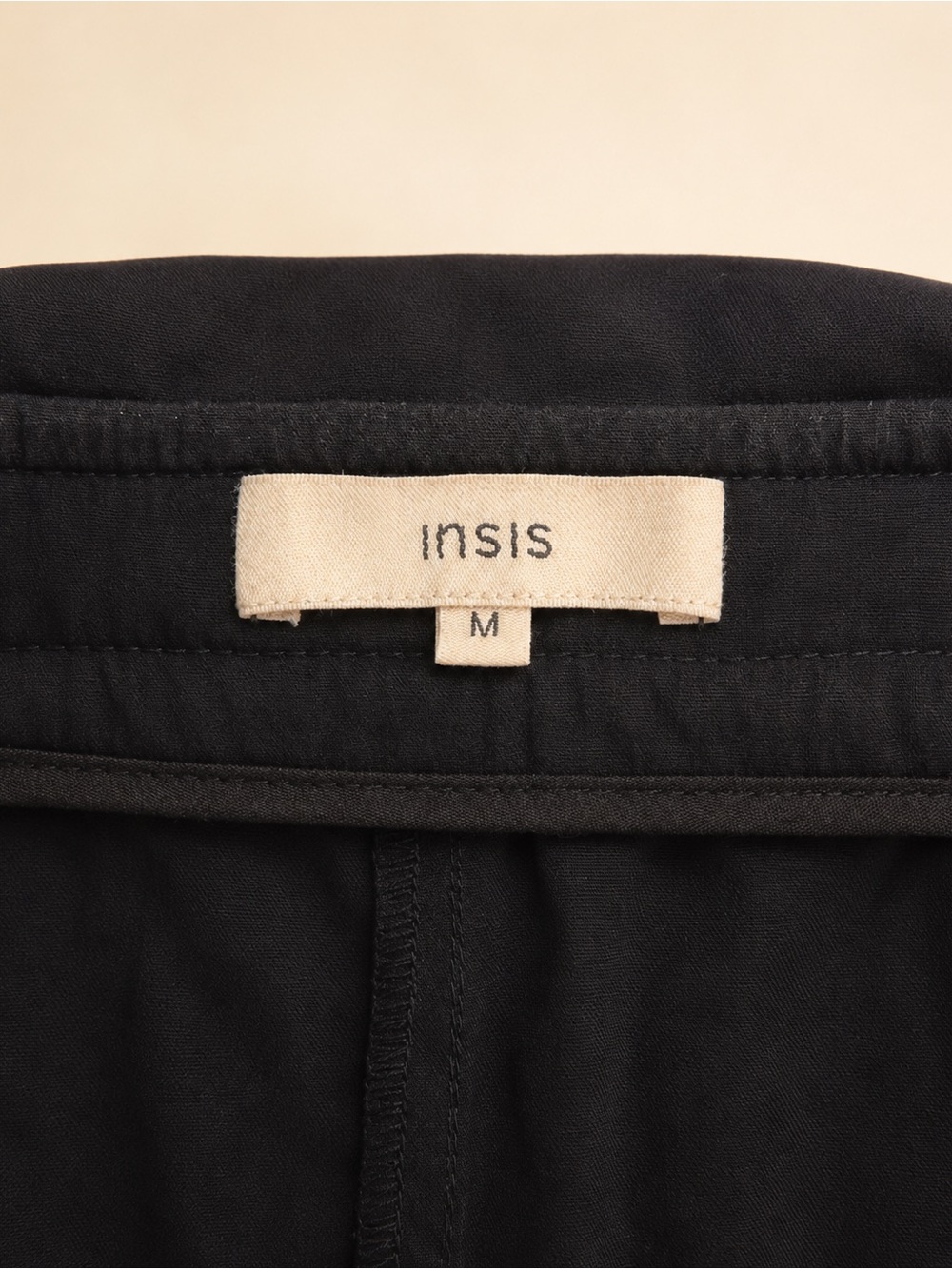InSIS Black Wide Leg Cropped Pants Size Medium Cotton Linen Blend - Picture 3 of 4